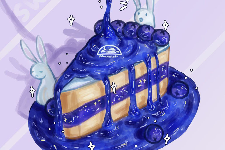 如何画蛋糕？蓝莓蛋糕的画法